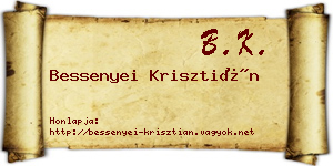 Bessenyei Krisztián névjegykártya