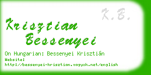 krisztian bessenyei business card